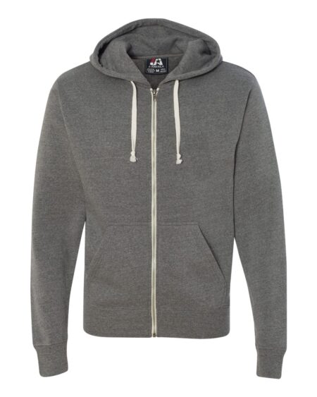 J. America 8872 Men’s Triblend Full-Zip Hooded Sweatshirt