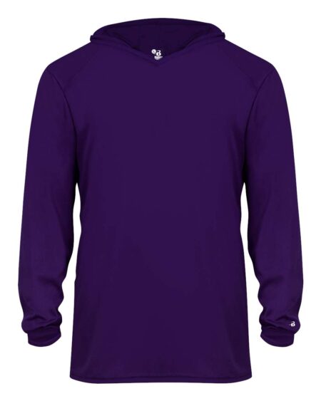 Badger 2105 Youth B-Core Hooded Long Sleeve T-Shirt