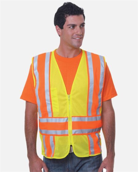 Bayside 3787 Unisex USA-Made ANSI Safety Mesh Vest