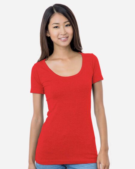 Bayside 3405 Women’s USA-Made Scoop Neck T-Shirt