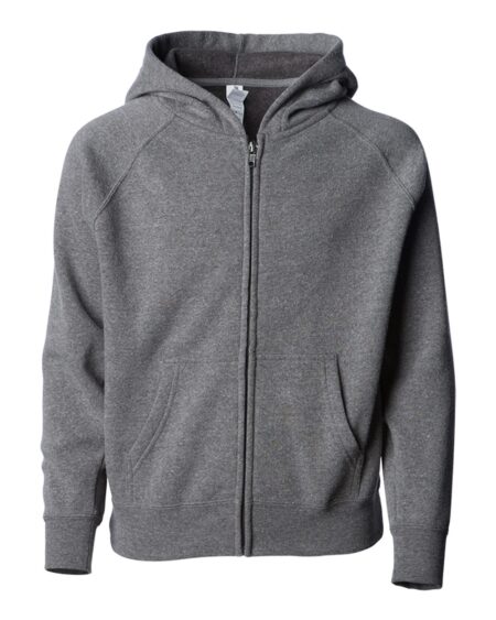 Independent Trading Co. PRM10TSBZ Toddler Lightweight Special Blend Raglan Zip Hood