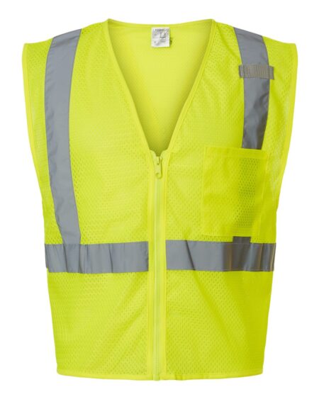 Kishigo 1089-1090 Unisex Single Pocket Zipper Mesh Vest