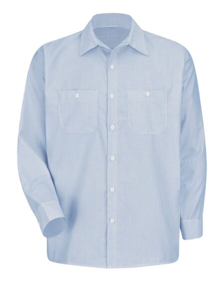 Red Kap SL10T Men’s Tall Industrial Stripe Work Shirt
