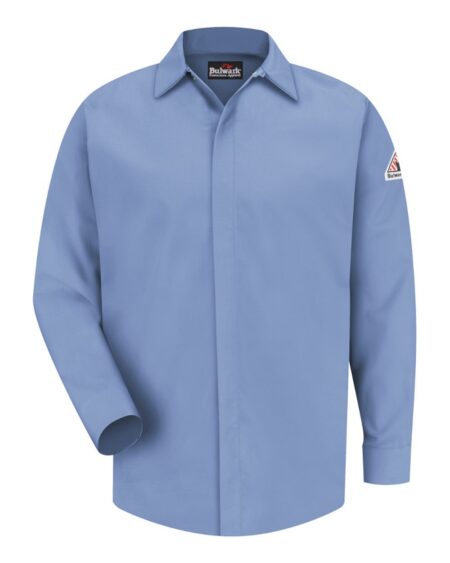 Bulwark SLS2 Men’s Concealed-Gripper Pocketless Work Shirt