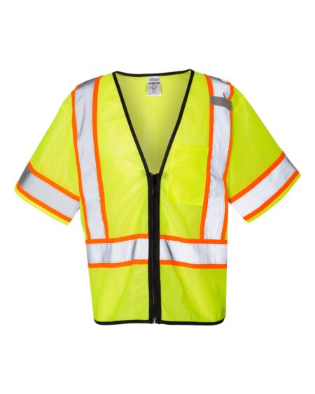Kishigo 1565-1566 Unisex Class 3 Mesh Zippered Vest