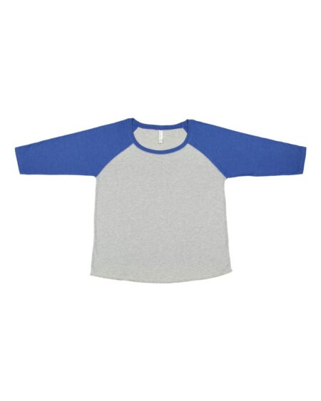 LAT 3830 Women’s Curvy Collection Baseball Three-Quarter Sleeve Tee