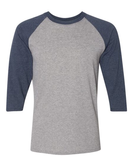 JERZEES 601RR Unisex Triblend Three-Quarter Raglan Baseball T-Shirt