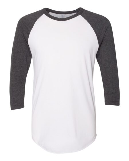 American Apparel BB453W Unisex 50/50 Raglan Three-Quarter Sleeve Tee