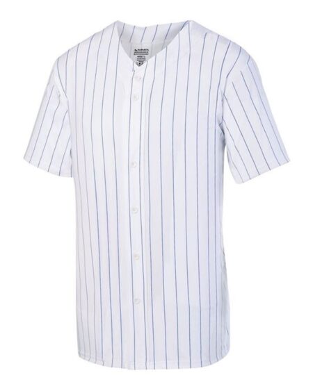 Augusta Sportswear 1685 Unisex Pinstripe Full Button Baseball Jersey