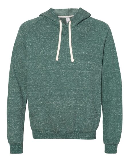 JERZEES 90MR Unisex Snow Heather French Terry Raglan Hooded Sweatshirt