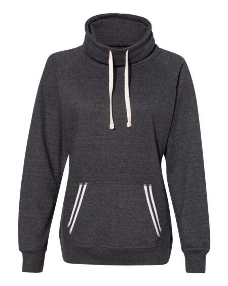 J. America 8653 Women’s Relay Cowl Neck Sweatshirt