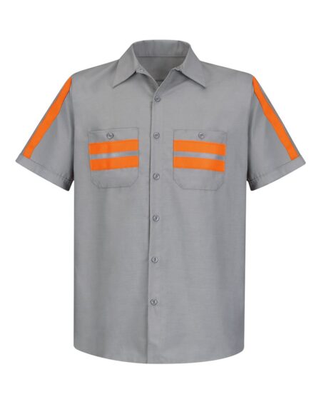 Red Kap SP24ET Men’s Tall Enhanced Visibility Industrial Work Shirt