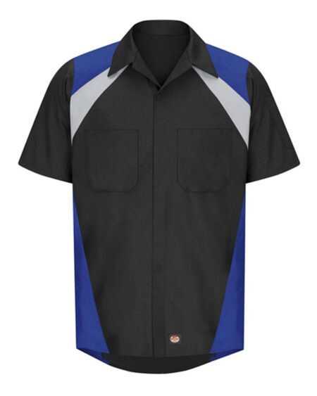 Red Kap SY28 Men’s Tri-Color Short Sleeve Shop Shirt