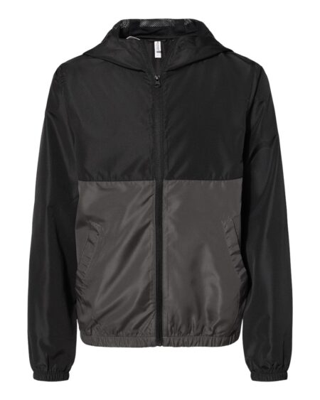 Independent Trading Co. EXP24YWZ Youth Lightweight Windbreaker Full-Zip Jacket