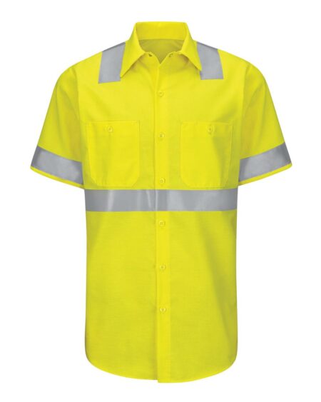 Red Kap SY24 Men’s Enhanced & Hi-Visibility Work Shirt