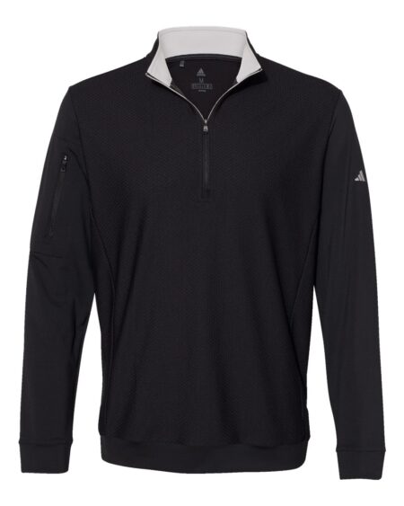 Adidas A295 Men’s Textured Quarter-Zip Pullover