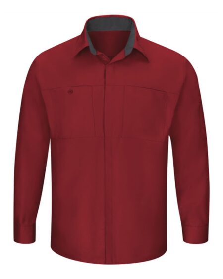 Red Kap SY32T Men’s Tall Performance Plus Long Sleeve Shirt with OilBlok Technology
