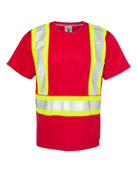 Kishigo B200-204 Unisex EV Series® Enhanced Visibility Contrast Pocket T-Shirt