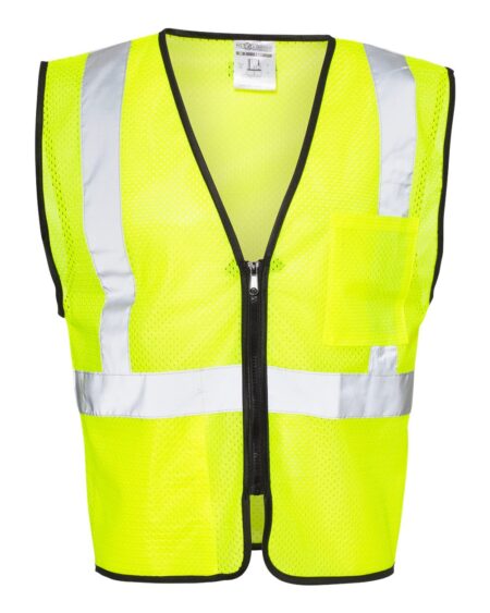 Kishigo 1537-1538 Unisex Double-Pocket Zippered Economy Class 2 Vest