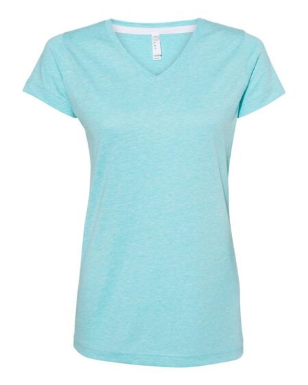 LAT 3591 Women’s Harborside Mélange V-Neck Tee