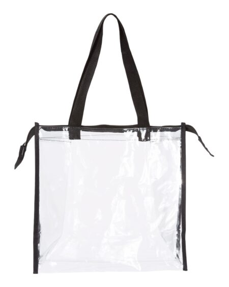 OAD OAD5006 Clear Zippered Tote with Full Gusset