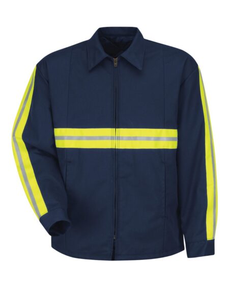Red Kap JT50EN Men’s Enhanced Visibility Perma-Lined Panel Jacket