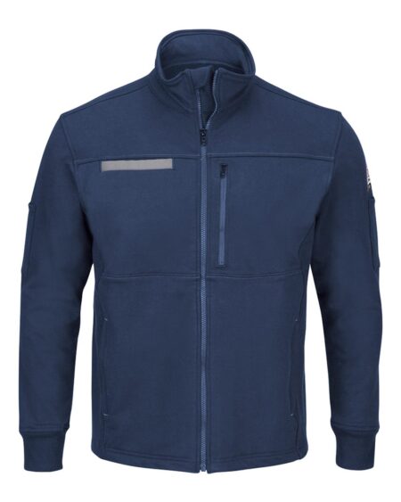 Bulwark SEZ2 Men’s Zip Front Fleece Jacket-Cotton /Spandex Blend