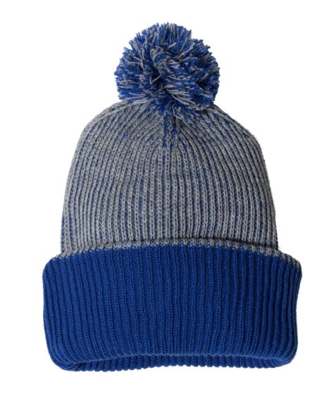 Sportsman SP70 12″ Speckled Pom-Pom Cuffed Beanie