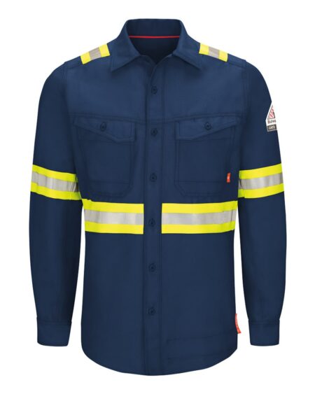 Bulwark QS40ET Men’s Tall iQ Series® Endurance Enhanced-Vis Work Shirt