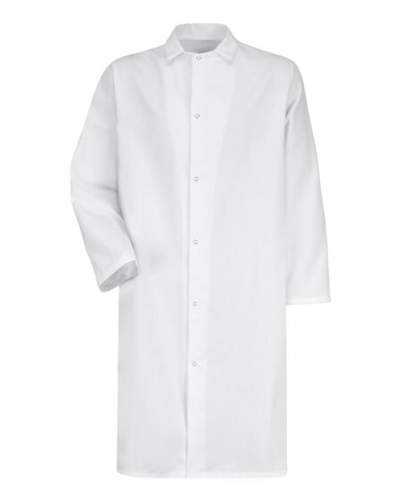 Red Kap 4006 Unisex Gripper – Front Butcher Frock – No Pockets
