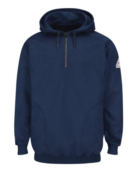 Bulwark SEH8T Men’s Tall Flame Resistant Quarter-Zip Hooded Sweatshirt