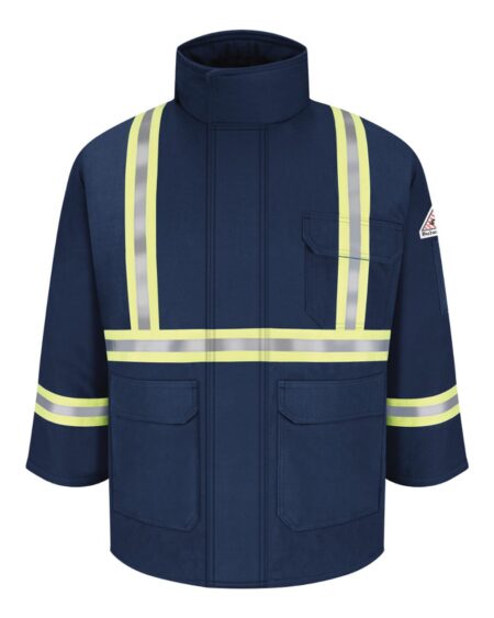 Bulwark JLPCL Men’s Long Deluxe Parka With Reflective Trim – EXCEL FR® ComforTouch