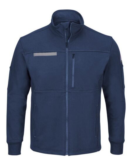 Bulwark SEZ2T Men’s Tall Zip Front Fleece Jacket-Cotton /Spandex Blend