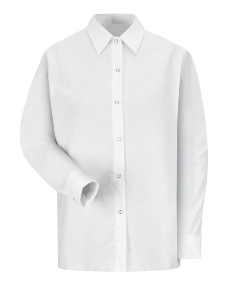 Red Kap SP15 Women’s Long Sleeve Specialized Pocketless Poplin Work Shirt