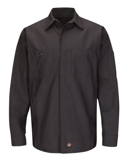 Red Kap SY10T Men’s Tall Long Sleeve Automotive Crew Shirt
