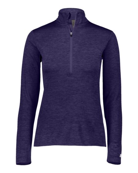 Russell Athletic QZ7EAX Women’s Striated Quarter-Zip Pullover