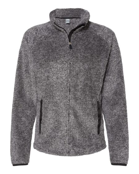 J. America 8463 Women’s Boundary Shag Frosty Sherpa Full-Zip