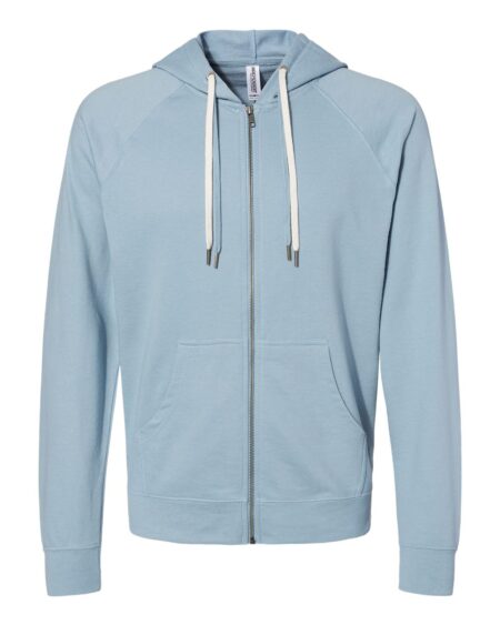 Independent Trading Co. SS1000Z Unisex Icon Lightweight Loopback Terry Full-Zip Hooded Sweatshirt