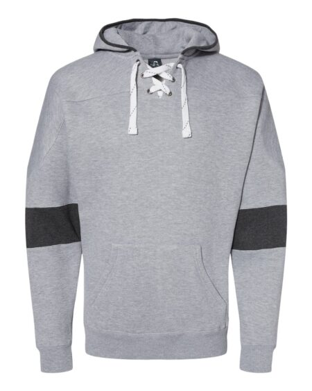 J. America 8832 Men’s Sport Lace Colorblocked Fleece Hooded Sweatshirt