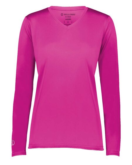 Holloway 222824 Women’s Momentum Long Sleeve V-Neck T-Shirt
