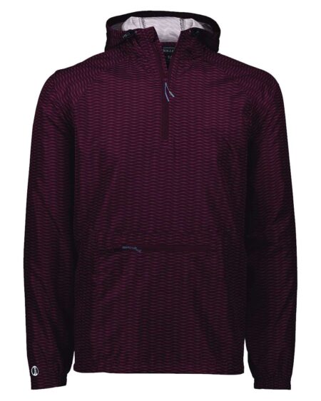 Holloway 229554 Men’s Range Hooded Packable Quarter-Zip Jacket