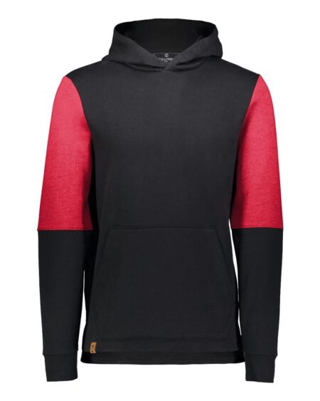Holloway 222681 Youth All-American Team Fleece Colorblocked Hooded Sweatshirt